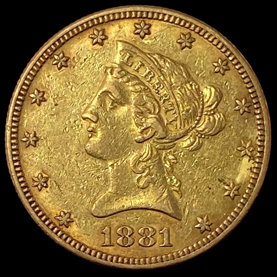 1881 Liberty Head $10 Gold Eagle CLOSELY UNCIRCULATED