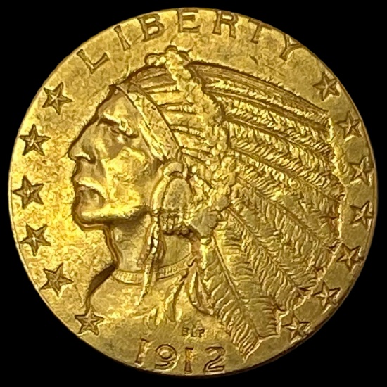 1912 Indian Head Half Eagle $5 Gold NEARLY UNCIRCULATED