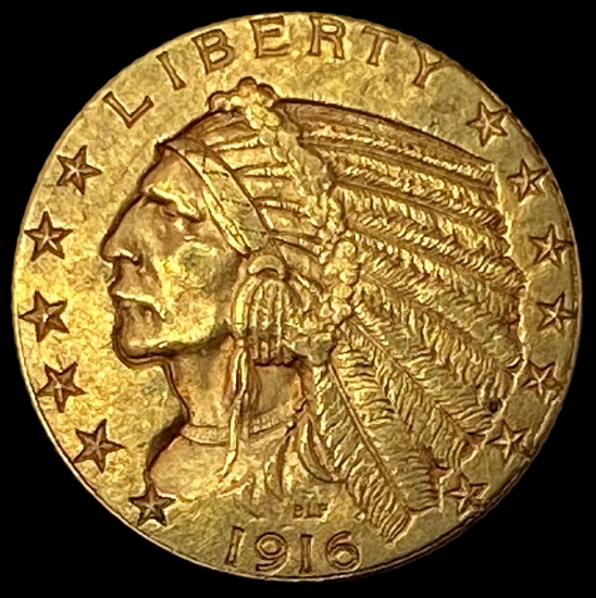 1916 Indian Head Half Eagle $5 Gold CLOSELY UNCIRCULATED