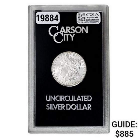 1884-CC Morgan Silver Dollar GSA