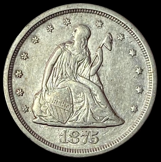 1875-S Silver Twenty Cents CLOSELY UNCIRCULATED