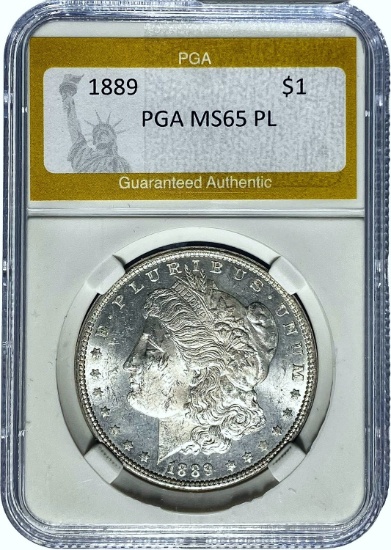 1889 Morgan Dollar PGA MS65 PL