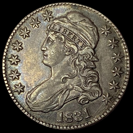 1831 Capped Bust Half Dollar NEARLY UNCIRCULATED