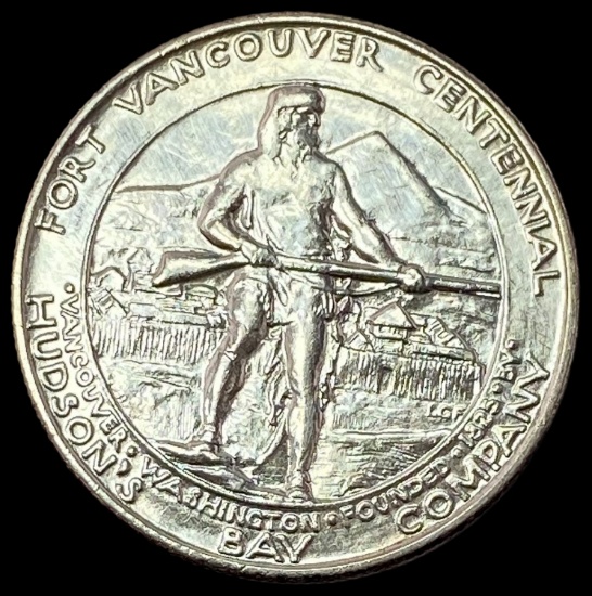 1925 Silver Fort Vancouver Centennial Half Dollar UNCIRCULATED