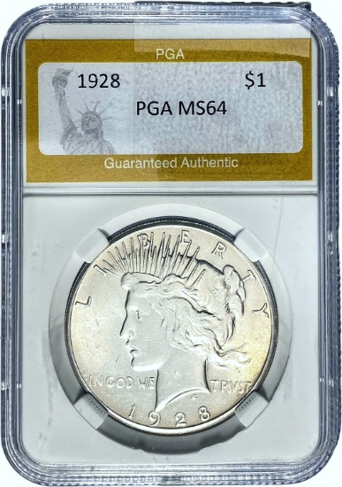 1928 Peace Dollar PGA MS64