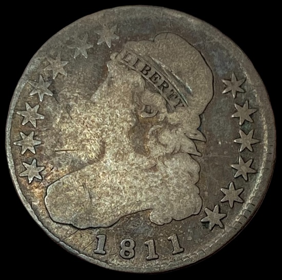 1811 Capped Bust Silver Half Dollar NICELY CIRCULATED