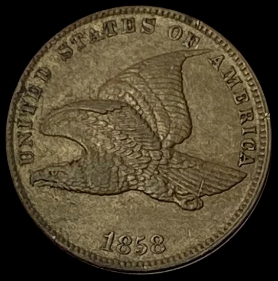 1858 Copper-Nickel Flying Eagle Cent LIGHTLY CIRCULATED