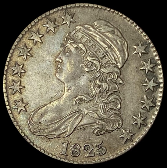 1825 Capped Bust Half Dollar NEARLY UNCIRCULATED