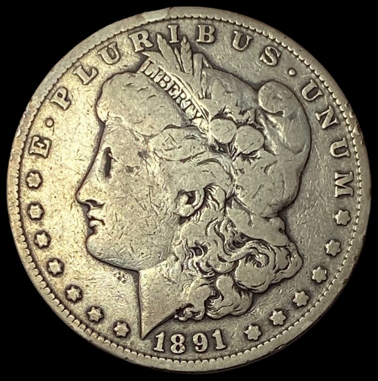 1891-CC Silver Morgan Dollar LIGHTLY CIRCULATED