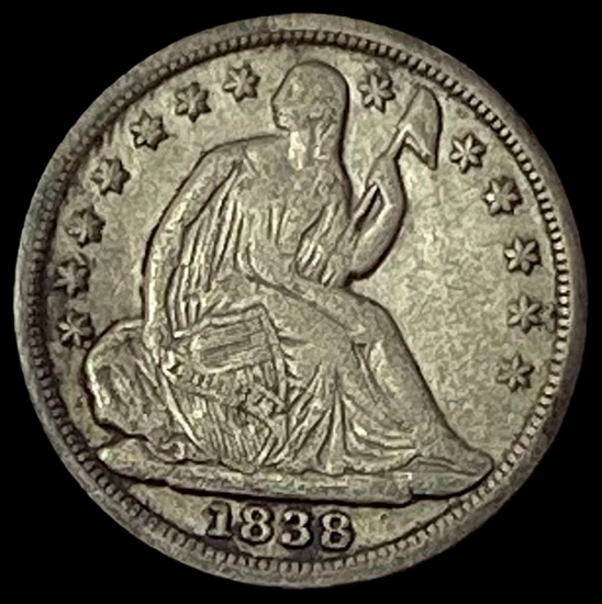 1838 Seated Liberty Half Dime LIGHTLY CIRCULATED