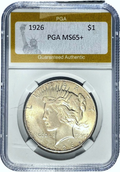 1926 $1 Peace Dollar PGA MS65+