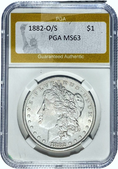 1882-O/S Morgan Dollar PGA MS63