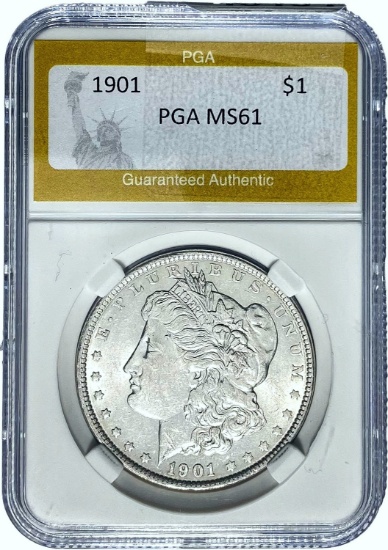 1901 Morgan Dollar PGA MS61 SILVER