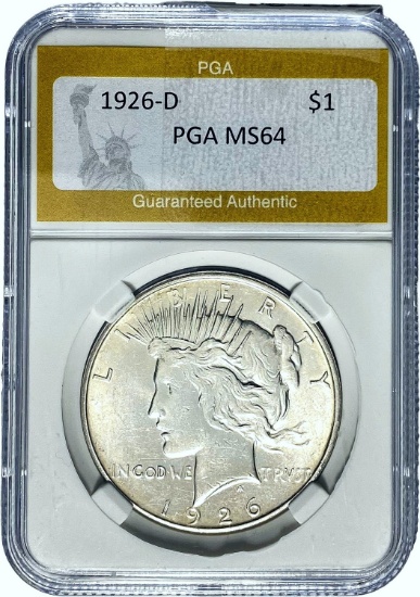 1926-D Peace Dollar PGA MS64