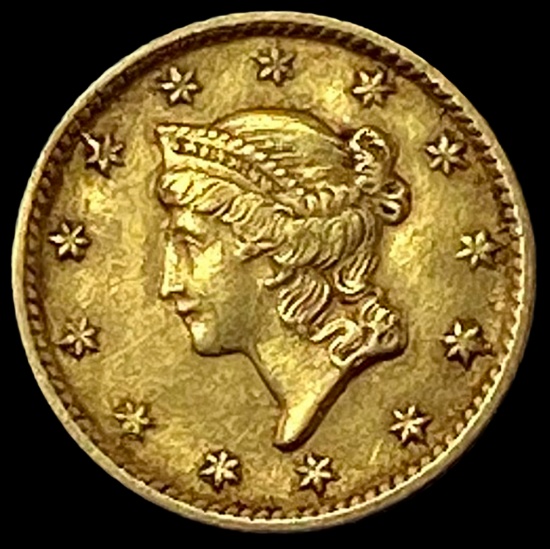1854-S Gold $1 Indian Princess Head CLOSELY UNCIRCULATED
