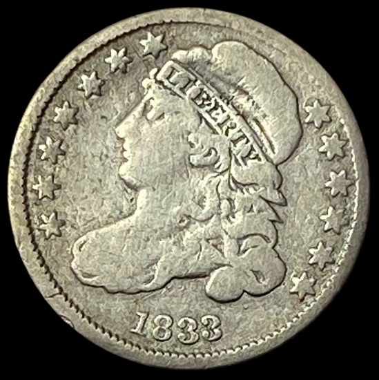 1833 Capped Bust Dime NICELY CIRCULATED