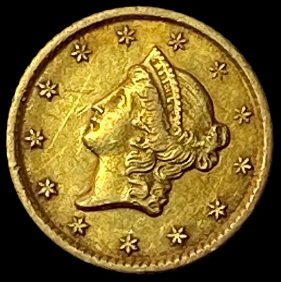 1851-O Gold $1 Liberty Head CHOICE AU