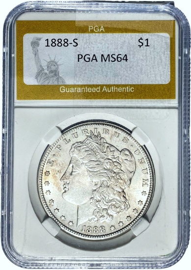 1888-S Morgan Dollar PGA MS64