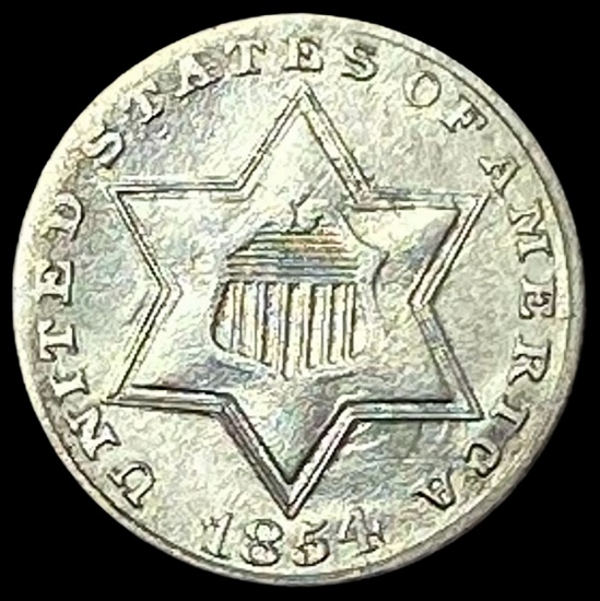 1854 Silver Three-Cent Piece UNCIRCULATED