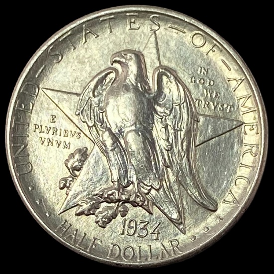 1934 Silver Half Dollar Texas Centennial CHOICE BU