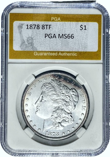 1878 8TF Morgan Dollar PGA MS66
