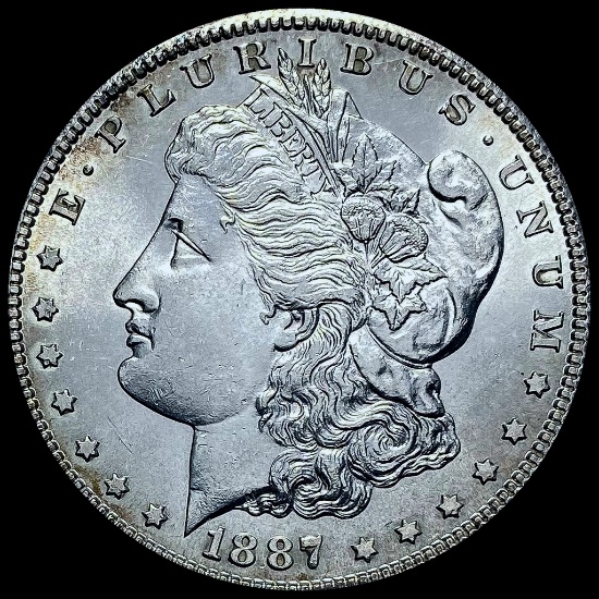 1887-S Silver Morgan Dollar GEM BU