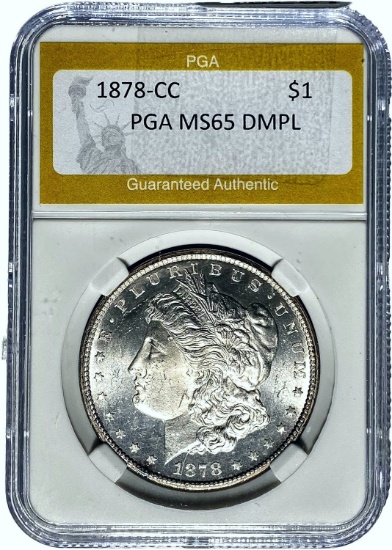 1878-CC Morgan Dollar PGA MS65 DMPL