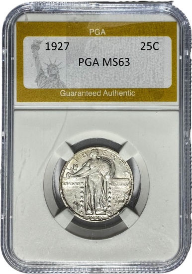 1927 Standing Liberty Quarter PGA MS63