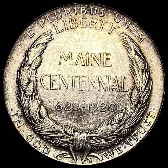 1920 Silver Maine Centennial Half Dollar NEARLY UNCIRCULATED