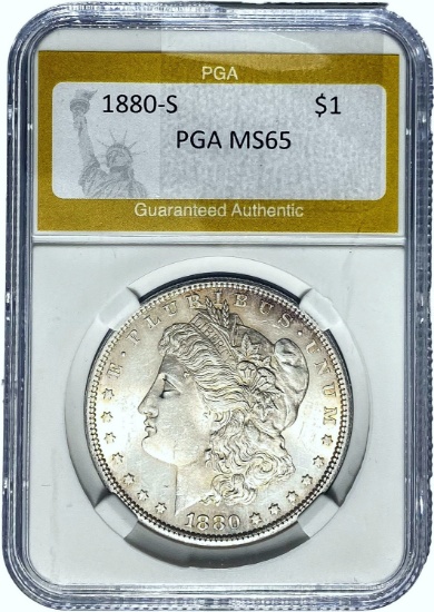 1880-S Morgan Dollar PGA MS65