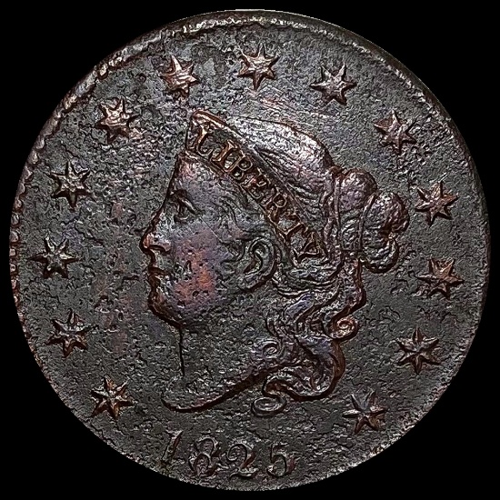 1825 Coronet Head Large Cent LIGHTLY CIRCULATED