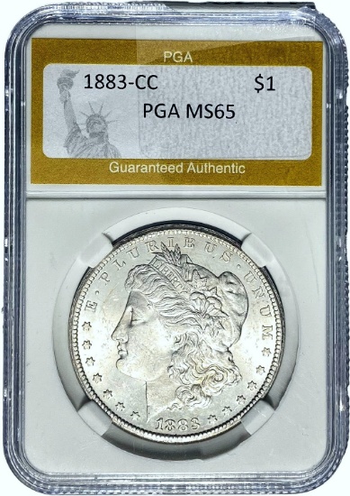 1883-CC Morgan Dollar PGA MS65