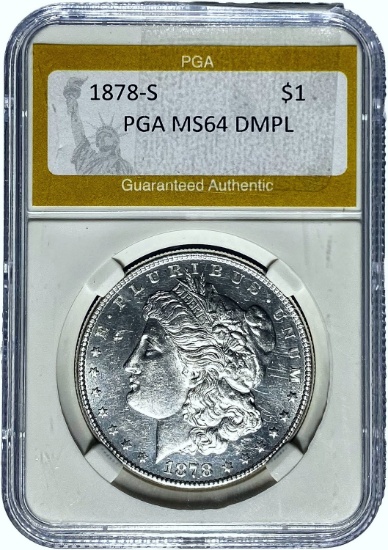 1878-S Morgan Dollar PGA MS64 DMPL