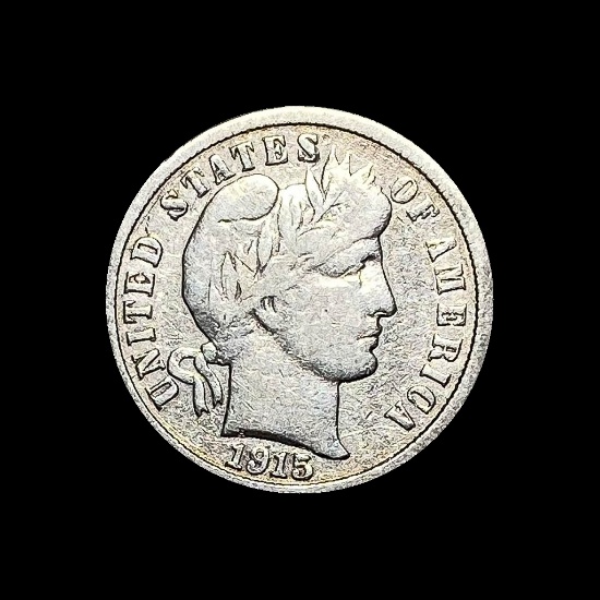 1915-S Silver Barber Dime LIGHTLY CIRCULATED