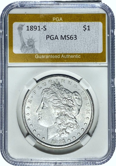 1891-S Morgan Dollar PGA MS63