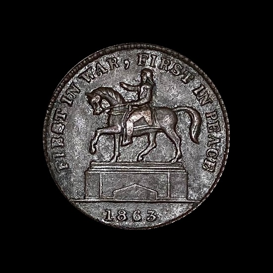 1863 Civil War Token - Washington/Union Forever CLOSELY UNCIRCULATED