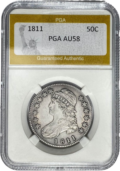 1811 50C PGA AU58