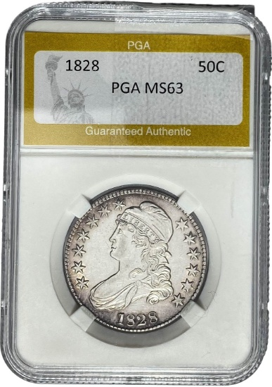1828 Half Dollar PGA MS63