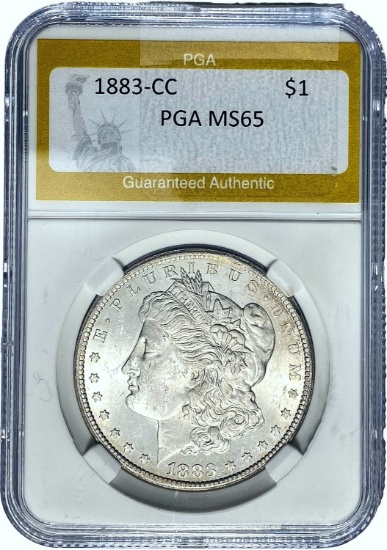 1883-CC Morgan Dollar PGA MS65