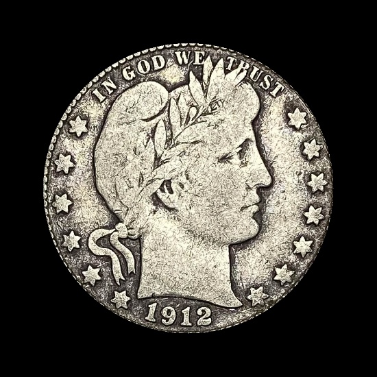 1912 Barber Silver Quarter LIGHTLY CIRCULATED