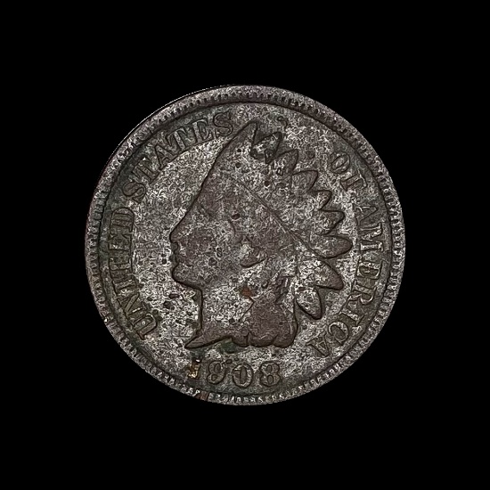 1908-S Indian Head Cent LIGHTLY CIRCULATED