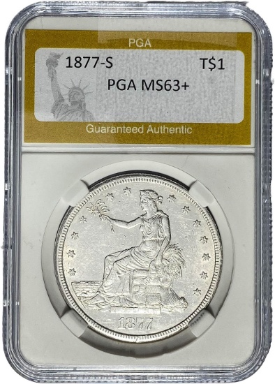 1877-S Trade Dollar PGA MS63+