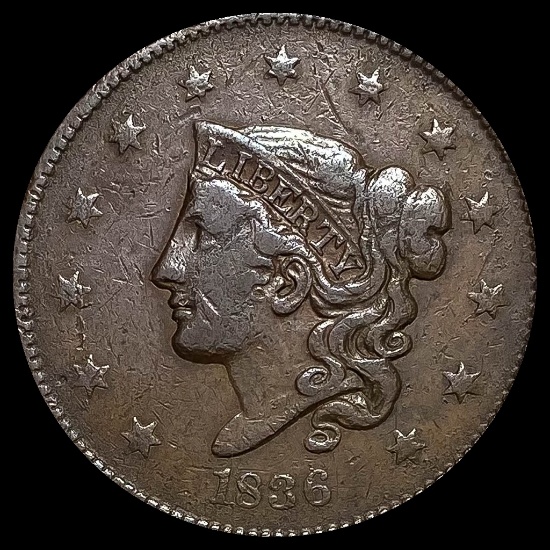 1836 Coronet Head Large Cent LIGHTLY CIRCULATED