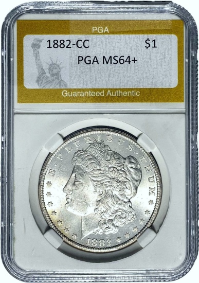 1882-CC Morgan Dollar PGA MS64+