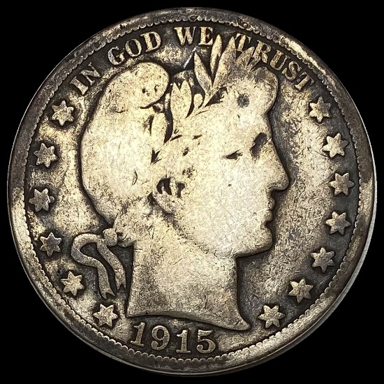 1915-S Silver Barber Half Dollar NICELY CIRCULATED