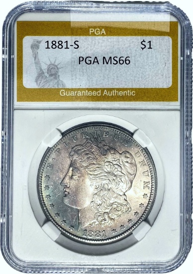 1881-S Morgan Dollar PGA MS66