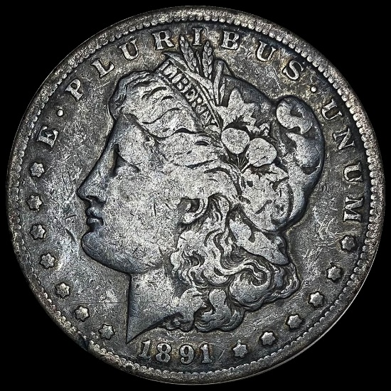 1891-CC Silver Morgan Dollar LIGHTLY CIRCULATED