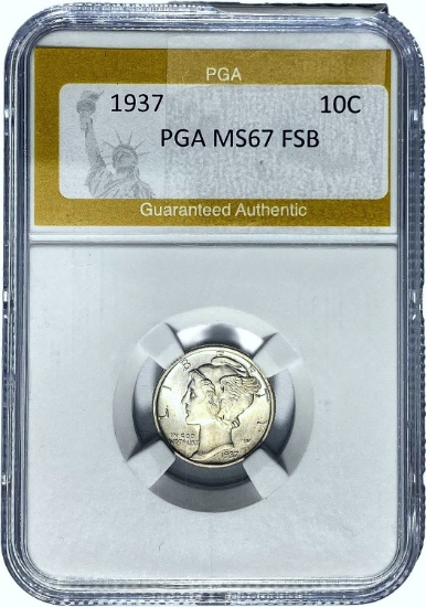 1937 10C PGA MS67 FSB