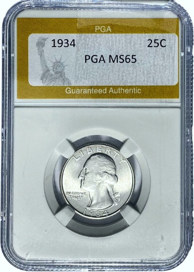 1934 25C PGA MS65