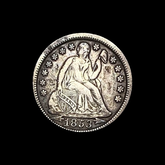1853 Seated Liberty Dime (Arrows) LIGHTLY CIRCULATED